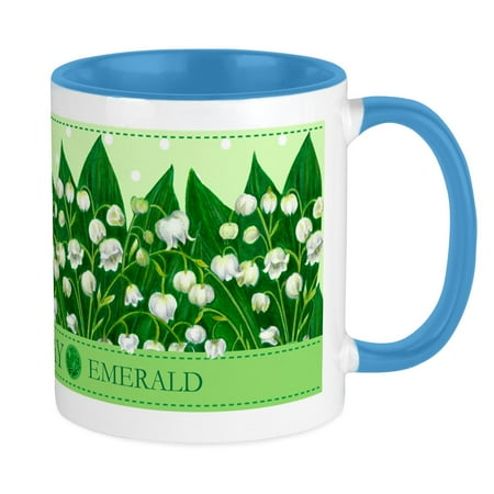 

CafePress - Birth Flowers And Gem Mug May - Ceramic Coffee Tea Novelty Mug Cup 11 oz