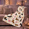 thumbnail image 6 of Dachshund Dog Star Fun, Playful Pet Portrait Pattern, Warm Flannel Blanket for Living Room and Bedroom with Detailed Artwork, Dog Lovers Christmas Gift, Pet Lover Home Decor, 6 of 9
