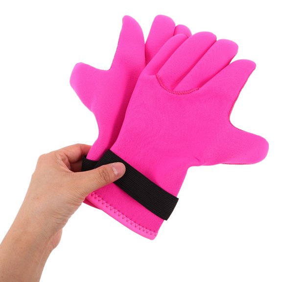 1 Pair 3mm Neoprene Water Gloves with Five Fingers, Warm Gloves for Scuba Diving, Snorkeling, Surfing, and Winter Sports