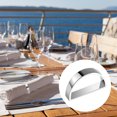 thumbnail image 2 of Juego de 12 servilleteros dorados, hebilla de servilleta de metal semicircular, cena navideña, decoración de mesa de Pascua, decoración de mesa de Nochevieja - plata, 2 of 7