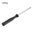 thumbnail image 3 of Uxcell 5pcs destornillador Torx T8H de 4" de longitud, cabeza de estrella de 6 puntos, destornillador de precisión con mango antideslizante, negro, 3 of 6
