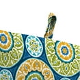 thumbnail image 4 of Jordan Manufacturing 44" x 22" Tabea Sunblue Multicolor Medallion Rectangular Outdoor Chair Cushion with Ties and Hanger Loop, 4 of 11
