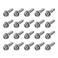 thumbnail image 1 of Uxcell M2.5x0.39'' Tornillos de Cabeza Pan de Máquina Combina Acero al Carbono Tono Plateado 20 pcs, 1 of 2