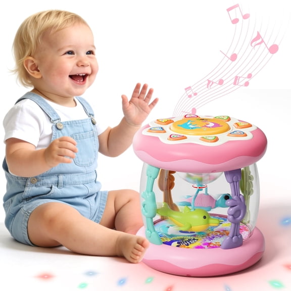 Baby Musical Toys, Toy for 1 Year Old, Baby Light Up Toys, Rotating Projector Infant Toys, Toys for Babies 6 12 Months, Christmas Birthday Gifts for Toddler