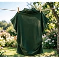 thumbnail image 5 of BRGZLK Women's Mock Neck Ruffle Short Sleeve Tops Solid Color Round Neck Cozy Breathable T Shirt Summer Casual Fashion Clothing Army Green XXXL, 5 of 5