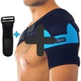 thumbnail image 1 of Shoulder Brace for Women and Men - Support for Torn Rotator Cuff, AC Joint Pain Relief and Dislocated Shoulder. Compression Sleeve, Arm Immobilizer Wrap, Stability Strap + Free Extension, Left-Right, 1 of 5