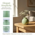 thumbnail image 2 of REGALWOVEN Small Ceramic Square Bud Vase, Mini Cube Flower Vase with Wide Mouth, Matte Geometric Decorative Vase for Desk Green 2.8"L x 2.8"W x 2.8"H, 2 of 6