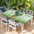 thumbnail image 2 of St. Patrick's Day Table Cloths for 6 Foot Rectangle Tables, Spring Botanical Clovers Coin Green Check Patio Waterproof Elastic Fitted Tablecloths, Washable Rectangular Table Cover for Camping, 2 of 8