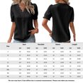 thumbnail image 2 of Camiseta Blusa Blusa informal con manga de burbuja, estilo elegante, camisa de talla grande para mujer, traje de vacaciones Cgtredaw Negro Xxl para Mujer, 2 of 5