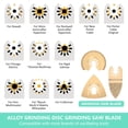 thumbnail image 2 of 12Pcs Oscillating Saw Blades Set Multifunctional Oscillating Tool Blade High-Carbon Steel Multitool Blades Kit Wear-Resistant Bi-Metal Saw Blades with Spacers for Cutting, 2 of 7