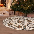 thumbnail image 6 of Lsque Retro Dreamcatcher Print Christmas Tree Skirt, Tree Skirt with Ties or Velcro, Perfect for Holiday Decorations, Halloween, and New Year-48", 6 of 7