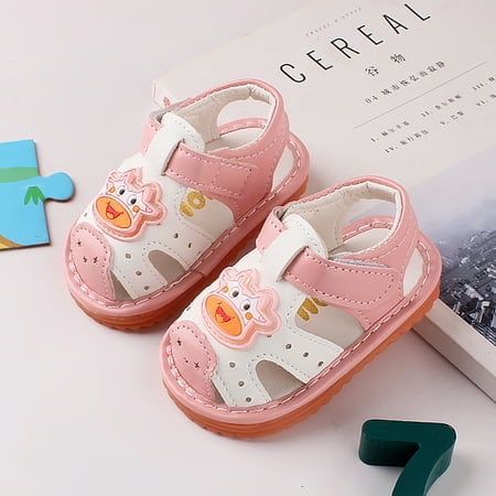

Oalirro Toddler Baby Girls Boys Cartoons Calf With Voice Cute Soft Crib Summer Sandals