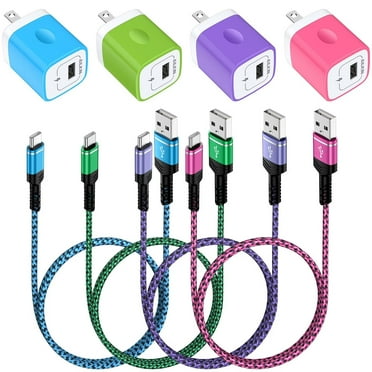 FiveBox 5Pack Dual USB A Wall Charger Block, Fast Charging Power ...