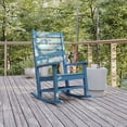 thumbnail image 2 of Flash Furniture Manchester Contemporary Rocking Chair, All-Weather HDPE Indoor/Outdoor Rocker in Blue, 2 of 12