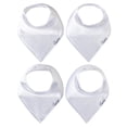 thumbnail image 1 of Baberos para Bebé Copper Pearl Paquete de 4 Algodón Suave Ajustables Blancos, 1 of 6