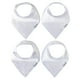 thumbnail image 1 of Baberos para Bebé Copper Pearl Paquete de 4 Algodón Suave Ajustables Blancos, 1 of 6