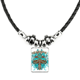 thumbnail image 1 of graffiti street blue black skull collar a mano colgante de cuerda de cuero Unbranded M, 1 of 3