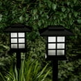 thumbnail image 3 of Pure Garden Set of 6 Water-Resistant Solar Pathway Coach Lights (Black), 3 of 5