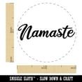 thumbnail image 2 of Namaste Script Font Self-Inking Rubber Stamp Ink Stamper - Green Ink - Medium 1 Inch, 2 of 7
