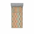 thumbnail image 2 of Ambesonne Abstract Fitted Sheet & Pillow Sham Set, Mosaic Look Cultural Motif, Queen, Beige Multicolor, 2 of 3