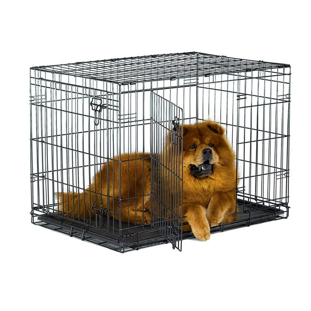 Vibrant Life SingleDoor Folding Dog Crate With Divider, 24 sites