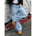 thumbnail image 6 of Reppunk Men's Vintage Light Wash Baggy Wide Leg Denim Jeans, Loose Oversized Straight Full Length Trousers, Business Casual Versatile Office Daily Commute Pants, 6 of 8