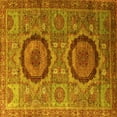 thumbnail image 1 of Ahgly Company Indoor Square Abstract Yellow Modern Area Rugs, 4' Square, 1 of 4