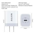 thumbnail image 4 of USB C Block,C Charger Block,ABCPOW 2PACK/20W PD Type C Chargers for Wall Charger Block Android Fast Charging Charger Phone Charger Plug Power Adapter USB C Block Brick Cube,White, 4 of 5