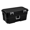 thumbnail image 3 of Sterilite Wheeled Footlocker, 22 Gallon Plastic Storage Container with Lid, Black, 4 Pack, 3 of 11