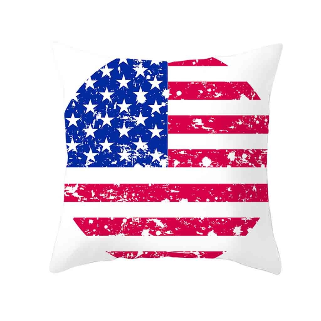 Independence Day 4th Of July Pillow Cases Sofa Cushion Cover Home