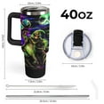 thumbnail image 2 of Oogie Boogie Car Cup with Handle Straw Lid Stainless Steel Double Wall Vacuum Coffee Mug Large Capacity Tumbler 40oz for Man Woman, 2 of 8