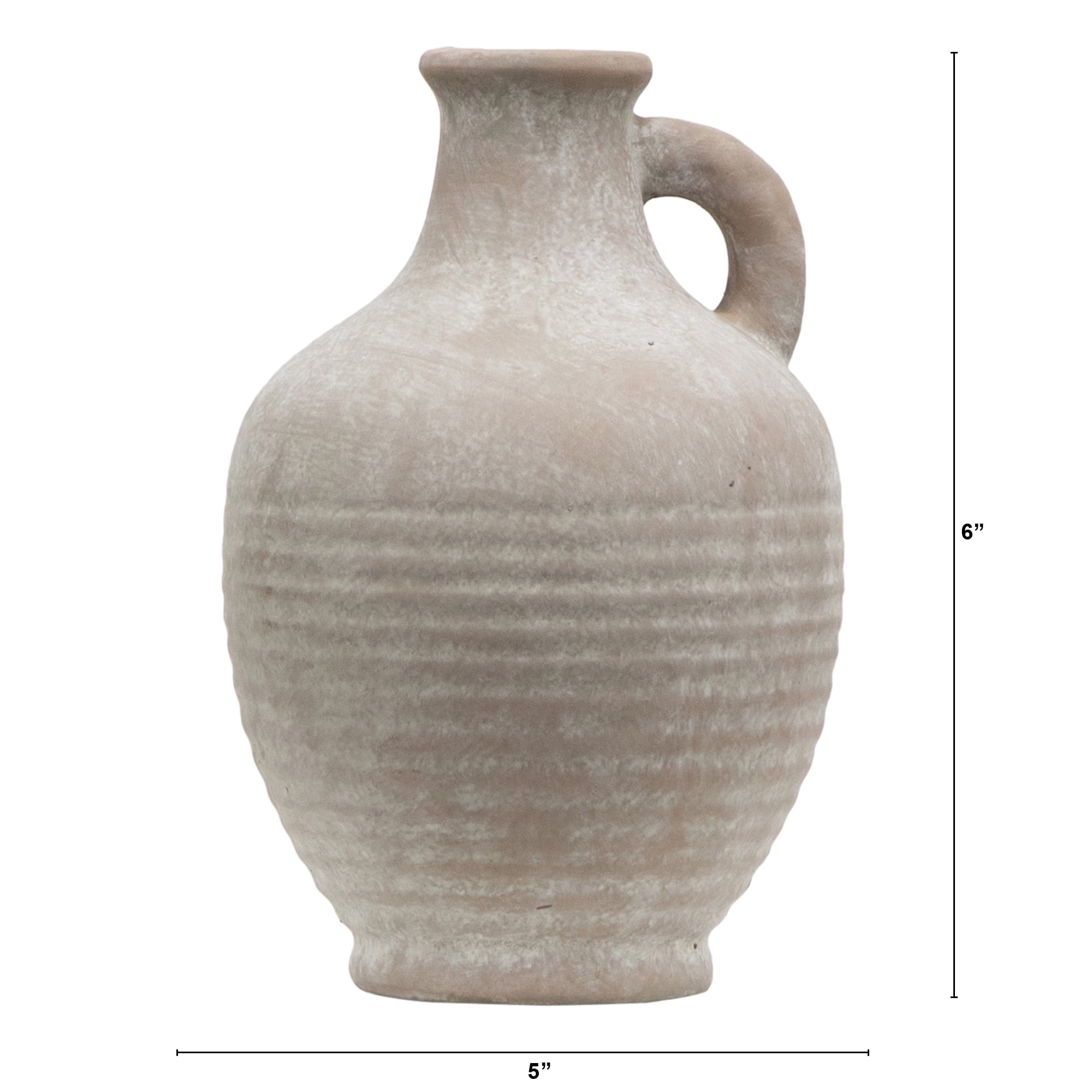 Better Homes & Gardens Indoor Ceramic Handled Jug, 7" Brown