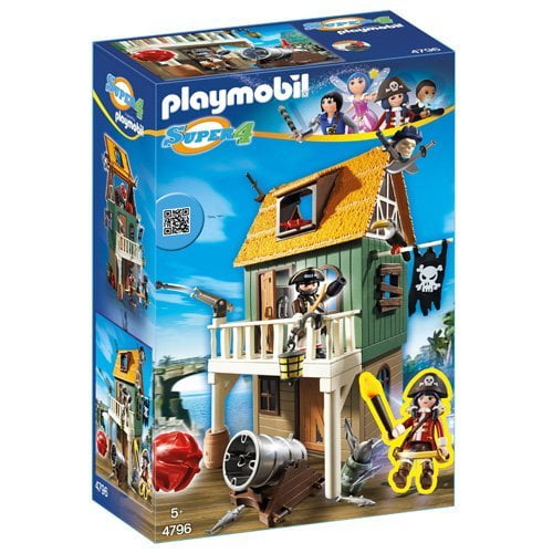 Toestemming fles schrobben PLAYMOBIL Super 4 Camouflage Pirate Fort with Ruby Building Kit -  Walmart.com