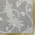 thumbnail image 4 of Reyn Spooner Kona Coast Polynesian Pareau Tropical Floral Gray Cream Flatweave Indoor/Outdoor Area Rug, 2x6, 4 of 9