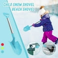 thumbnail image 4 of 20.1" Stainless Sand Shovels Long Handle, Beach Shovels Bulk Metal Shovels for Oceanside Travel Digging Sand, Stainless Steel Tube Comfort D-Handle Grip, Safe & Heavy Duty Beach Toys for Kids, 4 of 5
