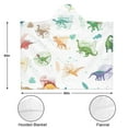 thumbnail image 3 of Wearable Blanket,Alphabet Dinosaur Names Chart Pattern Hooded Wearable Sherpa Blanket for Adults & Teens,Winter Poncho Shawl Wrap Cape Thick Warm,50"x60", 3 of 5