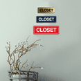 thumbnail image 4 of Signs ByLITA Standard Closet Wall or Door Sign | Easy Installation | Office & Home Sign (Black Gold) - Medium, 4 of 8