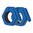 thumbnail image 2 of 2 clips de barra para levantamiento y entrenamiento de fuerza, clips de cuello con bloqueo azul, 2 of 8