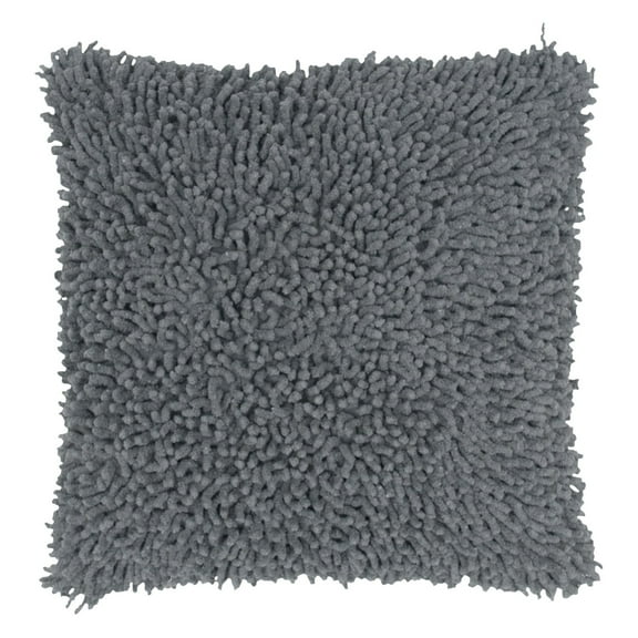 Rizzy Home cotton shag solid18" x 18"Cotton decorative filled pillow