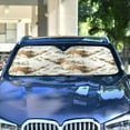 thumbnail image 4 of ALAZA Highland Cattle Windshield Sun Shade Car Foldable Sun Visor Block UV Rays Protector 57"x31.5", 4 of 8