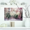 thumbnail image 1 of Forêt Mauve avec Rayons de Soleil - Impression d'Art Photo de Paysage sur Toile, 1 of 3