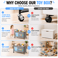 thumbnail image 5 of GRANNY SAYS Toy Box, 135L Toy Chest with Locking Wheels, Kids Extra Large Toy Bins, Gray, 5 of 10