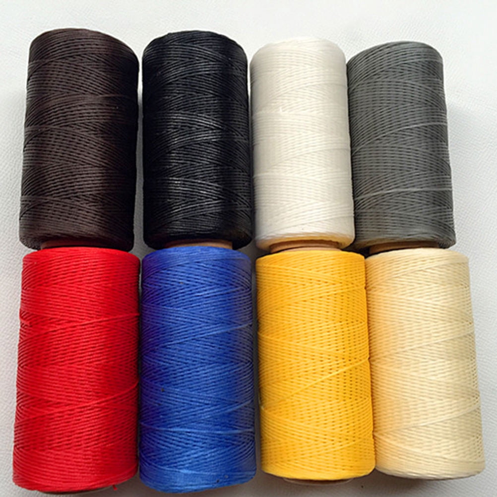 BESTYASH 2-Pack Black Waxed Polyester Sewing Thread for Crafts, Hand Sewing, Leatherwork, and Product Making