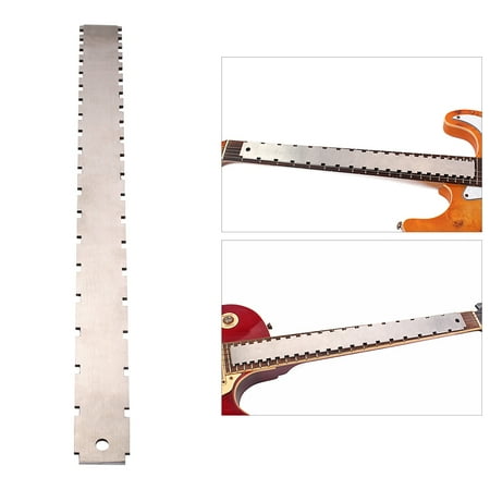 Guitar Neck Ferrules - Guitar Neck Notched Straight Edge Luthiers Tool for Most Electric Guitars for Gibson(24.75