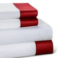 thumbnail image 3 of Westport Home 400 Thread Count Color Block Cotton Sheet Set, 3 of 4