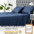 thumbnail image 2 of 3 PCS Bedding Sheets and Pillowcase Set Rayon Derived from Bamboo, Cool Sheets for Hot Sleepers, 2 of 9