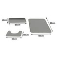 thumbnail image 7 of Baoblaze 3 Pieces Bathroom Rug Absorbent Bath Mat for Bathrooms Bedrooms Living Rooms light gray, 7 of 7