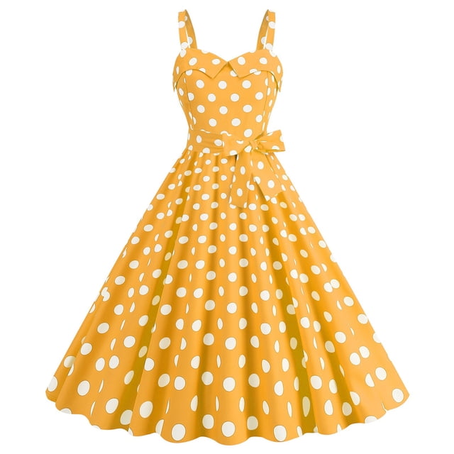 WILLBEST Vestido Casual Para Mujer, Sin Mangas, Cuello En V, Estampado De Lunares A Cuadros, Vestido Vintage De Retazos, Fiesta, Con Cremallera, Vestidos De Vuelo
