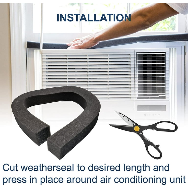 Insulation Foam Window Air Conditioner Foam Insulating Strip, No Glue Thick  Foam Weather Seal Tape With High Resilience (1 X 1 Inch, Black Window Cold  Blocker