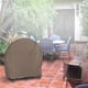 thumbnail image 5 of Chimenea de patio, cubierta de madera para chimenea, soporte de madera portátil impermeable para exteriores, cubierta redonda contra el polvo de 40x24x41 pulgadas, 5 of 5